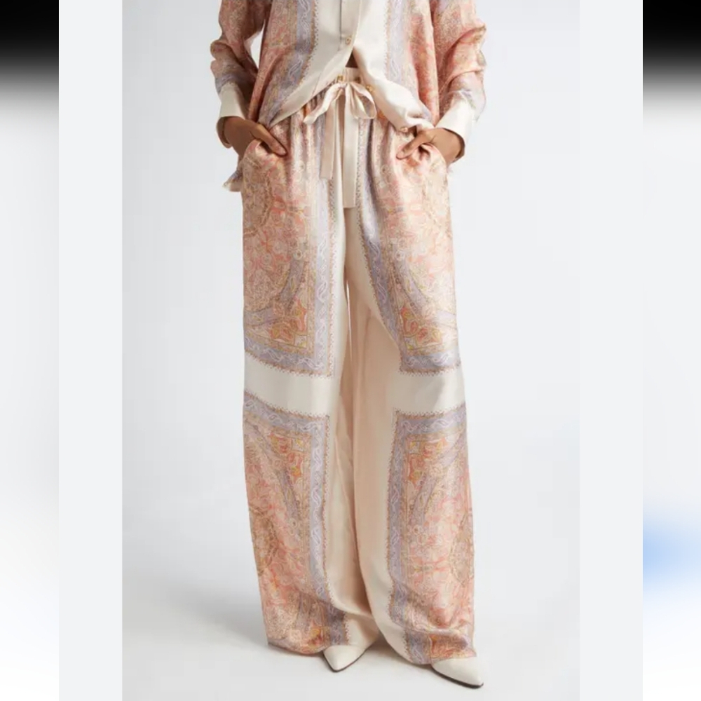 Zimmermann The Illustration Track Silk Pants Size 2
